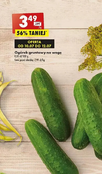 Biedronka Ogórki gruntowe oferta