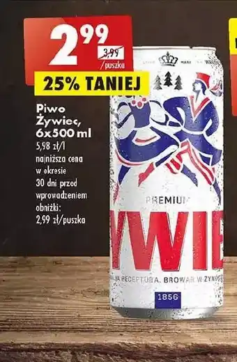 Biedronka Piwo żywiec jasne pełne oferta