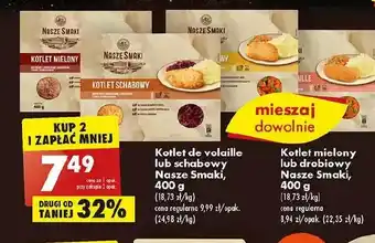 Biedronka Kotlet de volaille z marchewką i groszkiem puree ziemniaczanym nasze smaki oferta