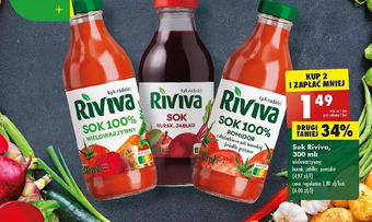 Biedronka Sok 100% wielowarzywny riviva oferta