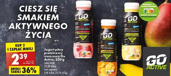 Biedronka Jogurt proteinowy bananowy go active oferta