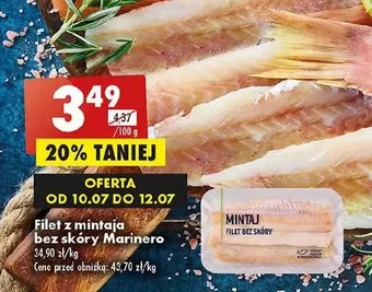 Biedronka Mintaj filet bez skóry marinero oferta