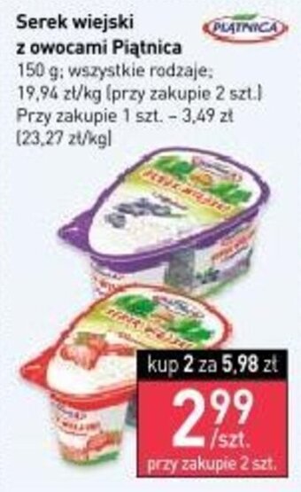 Stokrotka Serek wiejski z owocami Piątnica 150 g oferta