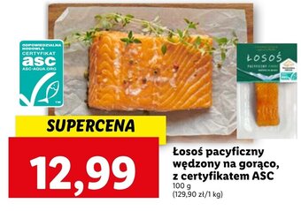 Lidl Łosoś pacyficzny wędzony na gorąco, z certyfikatem ASC 100g oferta