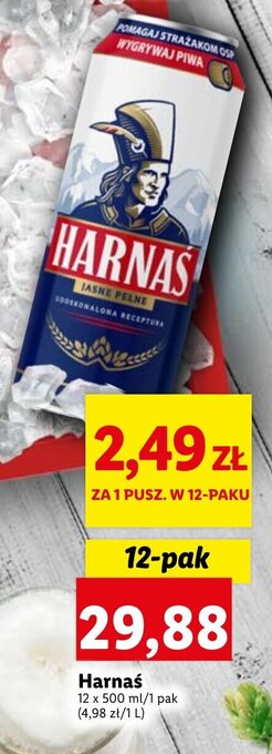 Lidl Harnas 12 x 500 ml/1 pak oferta