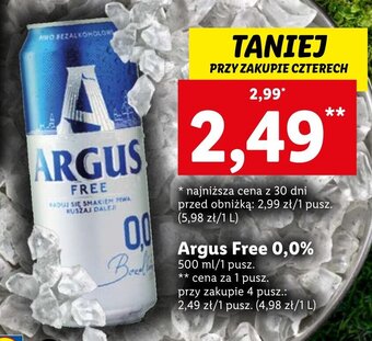 Lidl Argus Free 0,0% 500 ml/1 pusz. oferta