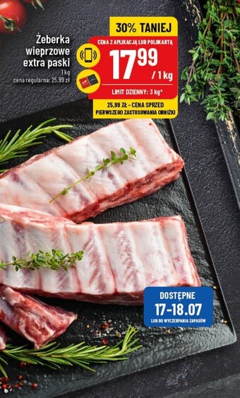 Polomarket Żeberka wieprzowe extra paski 1 kg oferta