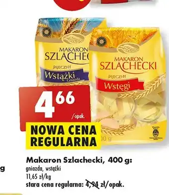 Biedronka Makaron szlachecki wstążki gniazda oferta