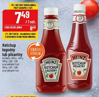 Polomarket Ketchup łagodny lub pikantny HJ Heinz, 450 g-455 g oferta