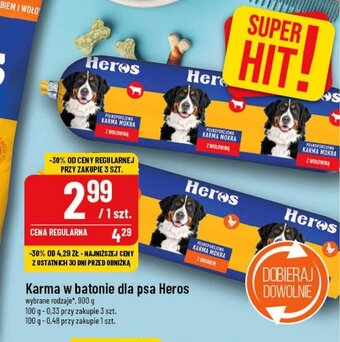 Polomarket Karma w batonie dla psa Heros 900 g oferta