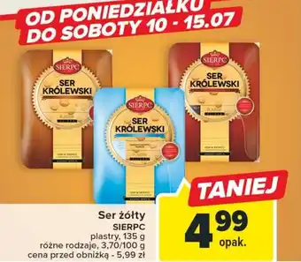 Carrefour Market Ser żółty SIERPC plastry, 135 g oferta