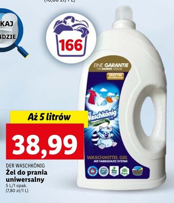 Lidl DER WASCHKÖNIG Żel do prania uniwersalny 5L oferta