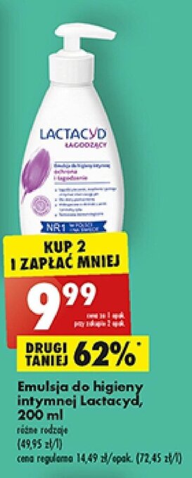 Biedronka Emulsja do higieny intymnej Lactacyd, 200 ml oferta
