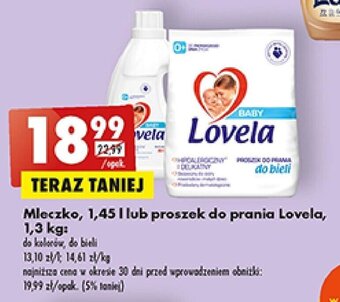 Biedronka Mleczko, 1,45 I lub proszek do prania Lovela, 1,3 kg oferta