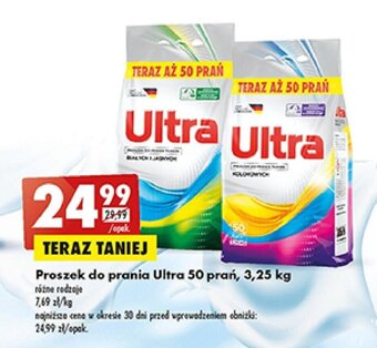 Biedronka Proszek do prania Ultra 50 prań, 3,25 kg oferta