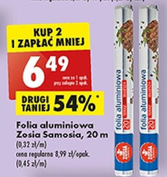 Biedronka Folia aluminiowa Zosia Samosia, 20 m oferta