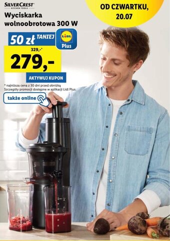 Lidl Wyciskarka wolnoobrotowa 300 W oferta