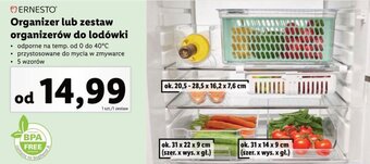 Lidl ERNESTO Organizer lub zestaw organizerów do lodówki oferta