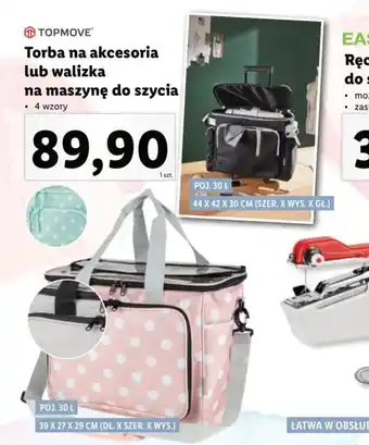 Lidl Torba na akcesoria lub walizka na maszynę do szycia oferta