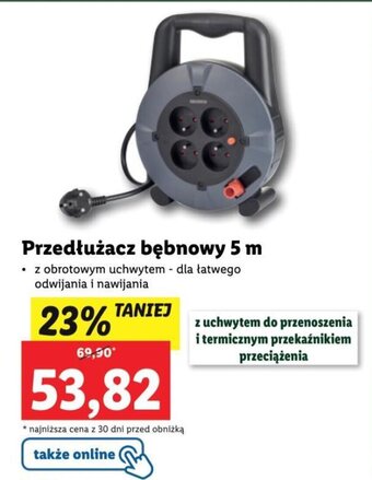 Lidl Przedłużacz bębnowy 5 m oferta