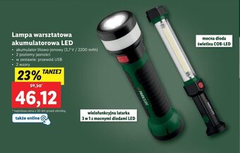 Lidl Lampa warsztatowa akumulatorowa LED oferta