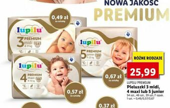 Pieluszki 3 midi, 4 maxi lub 5 junior