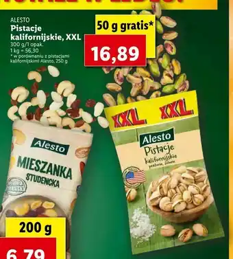 Lidl Pistacje kalifornijskie, XXL oferta