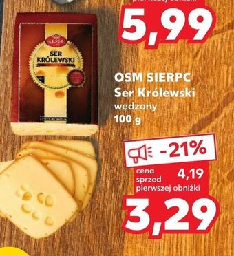 Kaufland OSM SIERPC Ser Królewski wędzony 100g oferta