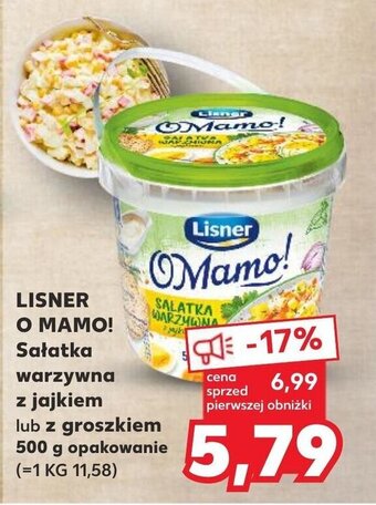 Kaufland LISNER O MAMO! Sałatka warzywna z jajkiem lub z groszkiem 500 g oferta
