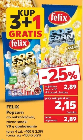 Kaufland Felix Popcorn 90g oferta