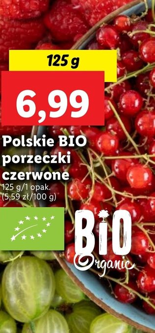 Lidl Polskie BIO porzeczki czerwone 125 g oferta