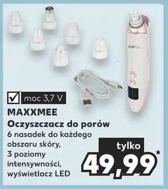 Kaufland MAXXMEE Oczyszczacz do porów 6 nasadek do każdego obszaru skóry, 3 poziomy intensywności, wyświetlacz LED oferta