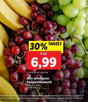 Lidl Mix winogron bezpestkowych oferta