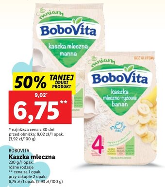 Lidl BOBOVITA Kaszka mleczna 230 g oferta