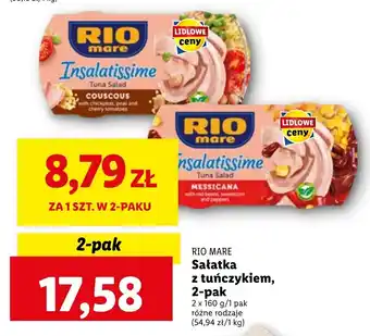 Lidl RIO MARE Sałatka z tuńczykiem, 2-pak 2 x 160 g oferta