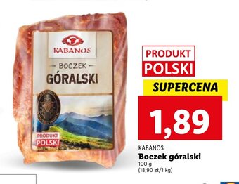 Lidl KABANOS Boczek góralski 100g oferta