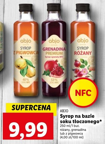 Lidl ABJO Syrop na bazie soku tłoczonego 250ml oferta