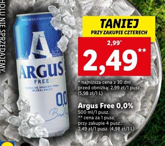 Lidl Argus Free 0,0% 500 ml oferta