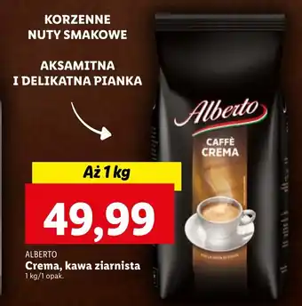 Lidl ALBERTO Crema, kawa ziarnista 1kg oferta