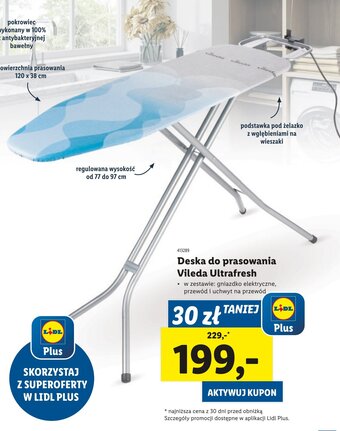 Lidl Deska do prasowania Vileda Ultrafresh oferta