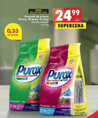 Biedronka Proszek do prania Purox, 78 prań, 5,5 kg oferta