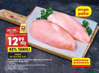Biedronka Świeży filet z piersi kurczaka pakowany próżniowo Kraina Mięs, Mega Paka 1 kg oferta
