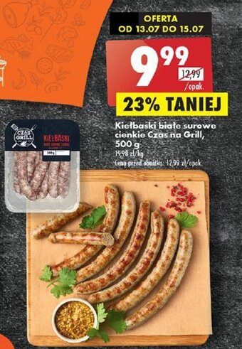 Biedronka Kiełbaski białe surowe cienkie Czas na Grill, 500 g oferta