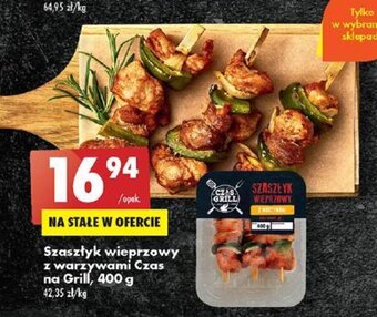 Biedronka Szaszłyk wieprzowy z warzywami Czas na Grill, 400 g oferta
