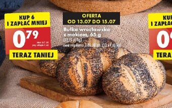 Biedronka Bułka wrocławska z makiem, 65 g oferta