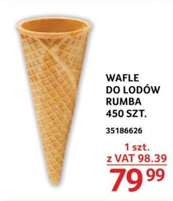 Selgros WAFLE DO LODÓW RUMBA 450 SZT. oferta