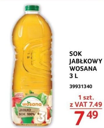 Selgros SOK JABŁKOWY WOSANA 3L oferta