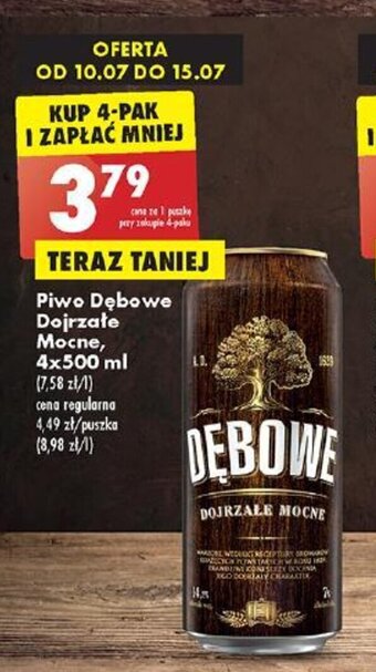 Biedronka Piwo Dębowe Dojrzałe Mocne, 500 ml oferta