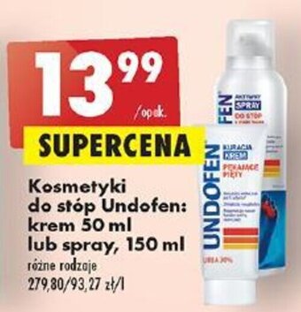 Biedronka Kosmetyki do stóp Undofen: krem 50 ml lub spray, 150 ml oferta