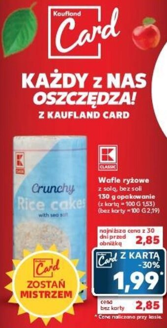 Kaufland Wafle ryżowe 130 g oferta